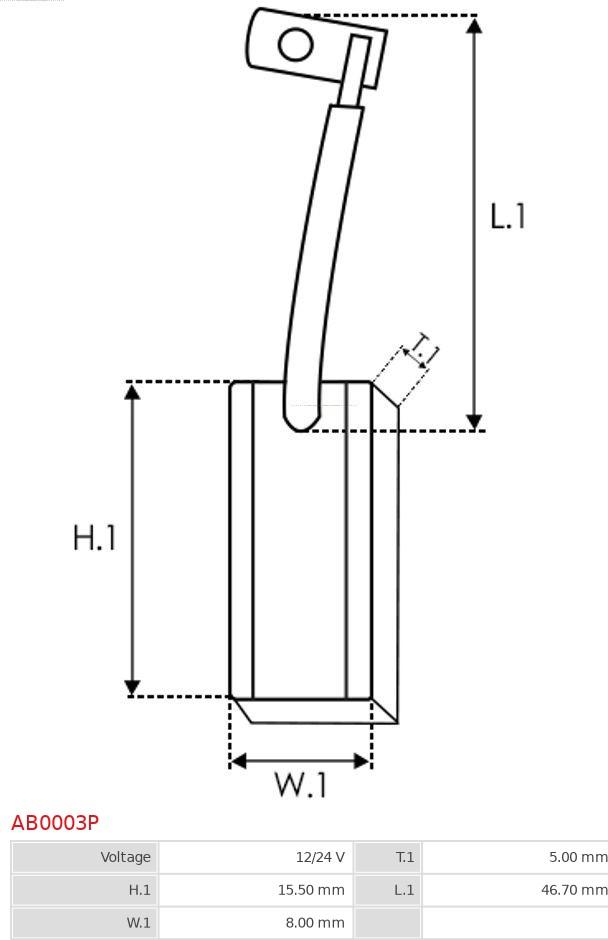 AS-PL AB0003P - Ugljena cetkica, alternator www.molydon.hr