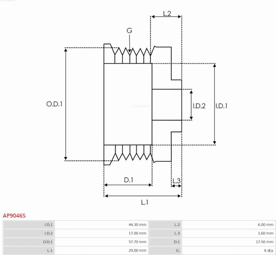 AS-PL AP9046S - Remenica, alternator www.molydon.hr