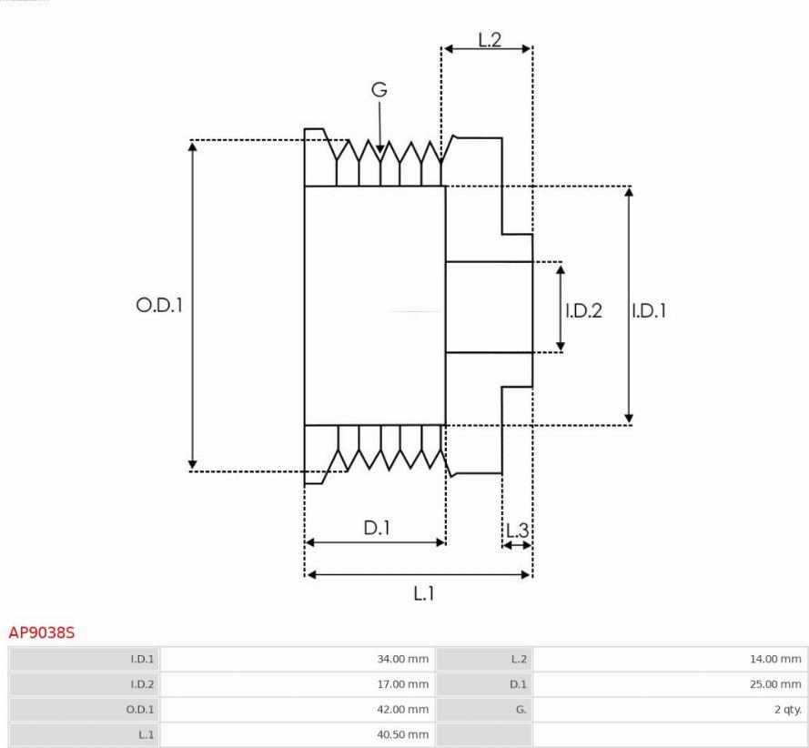 AS-PL AP9038S - Remenica, alternator www.molydon.hr