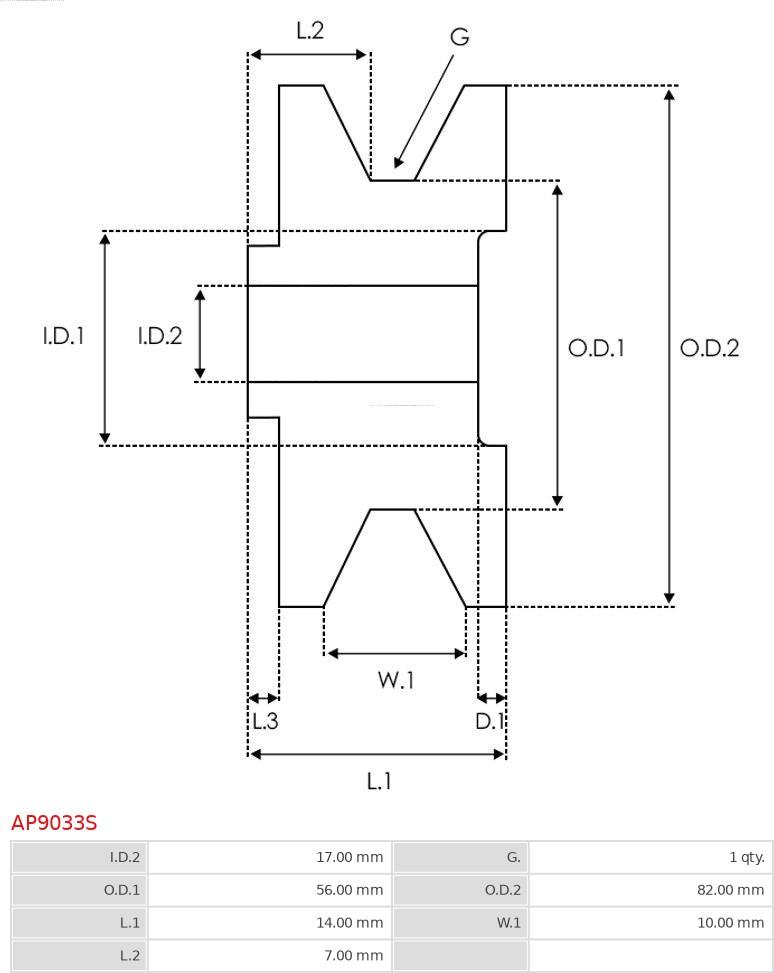 AS-PL AP9033S - Remenica, alternator www.molydon.hr