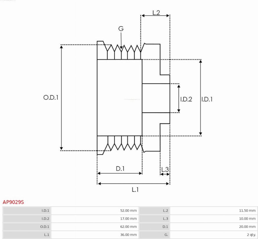 AS-PL AP9029S - Remenica, alternator www.molydon.hr