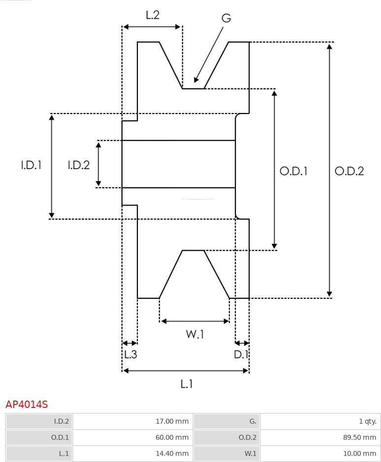 AS-PL AP4014S - Remenica, alternator www.molydon.hr