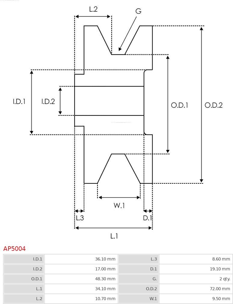 AS-PL AP5004 - Remenica, alternator www.molydon.hr