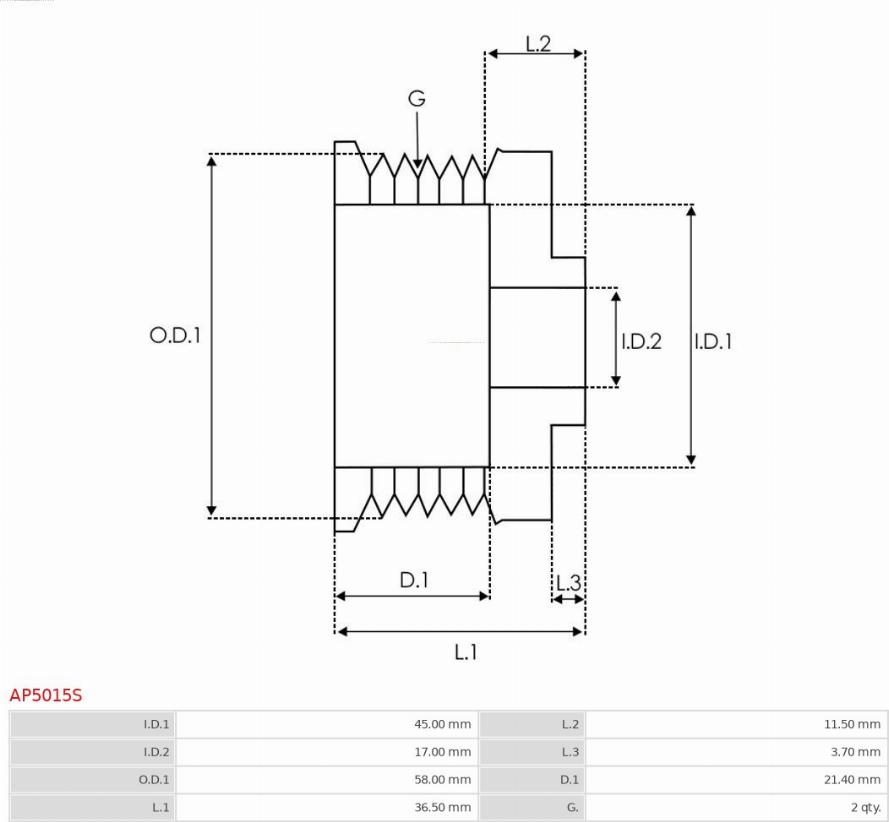 AS-PL AP5015S - Remenica, alternator www.molydon.hr