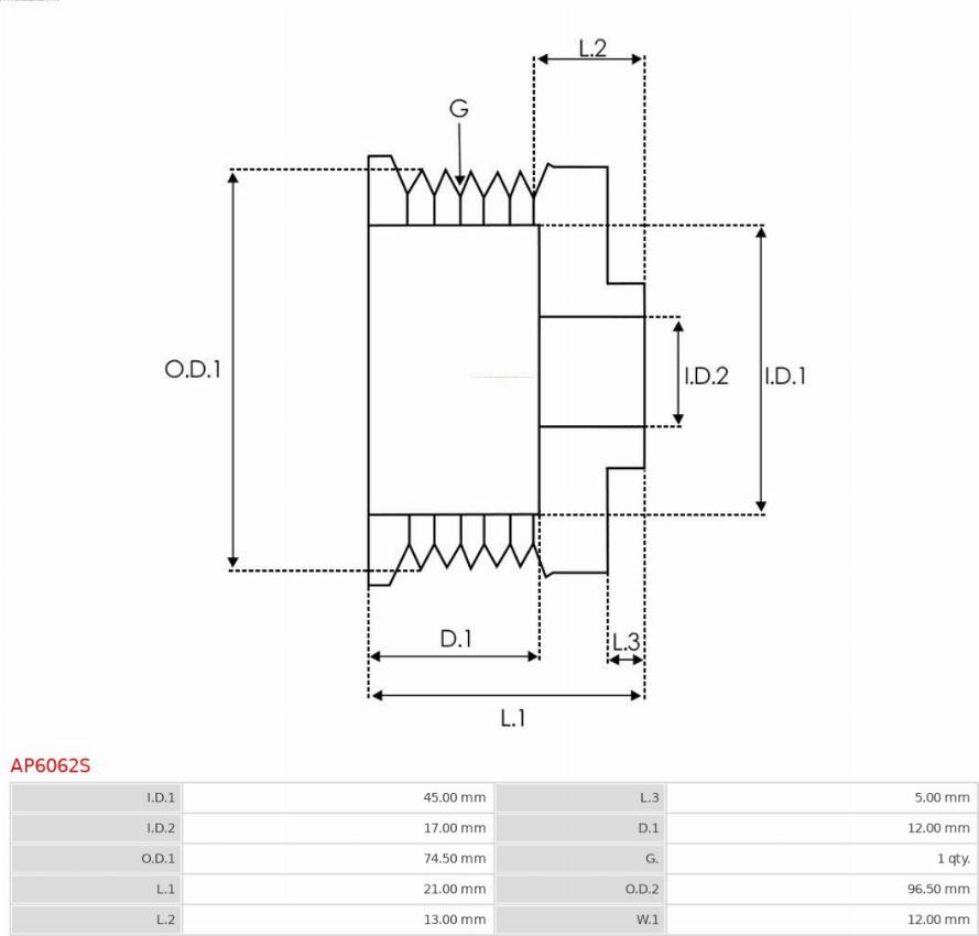 AS-PL AP6062S - Remenica, alternator www.molydon.hr