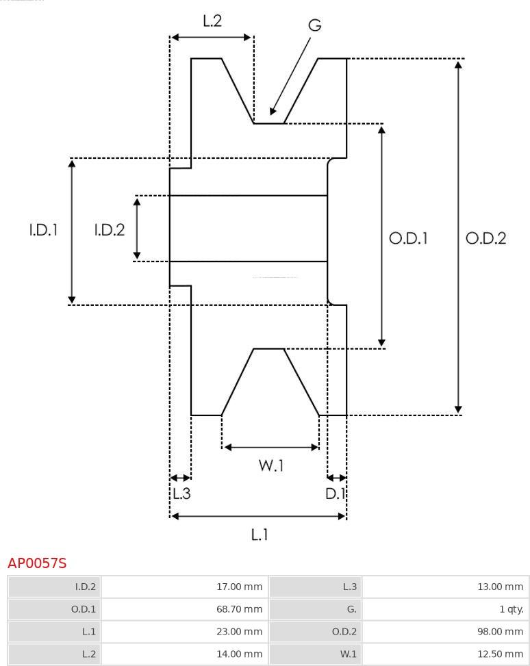 AS-PL AP0057S - Remenica, alternator www.molydon.hr