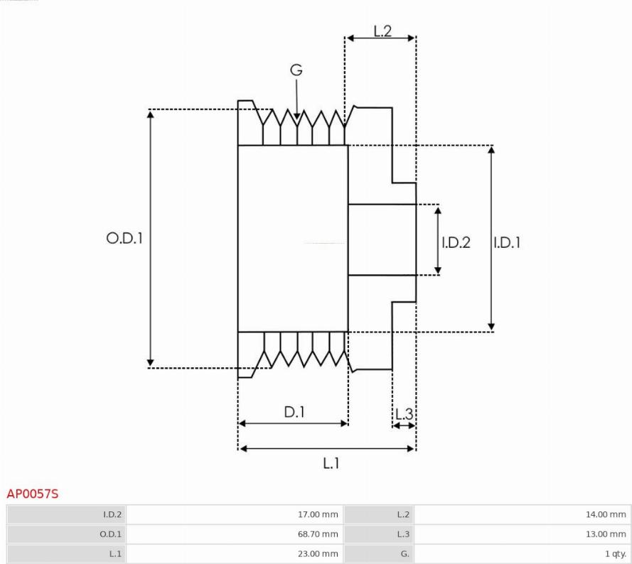 AS-PL AP0057S - Remenica, alternator www.molydon.hr