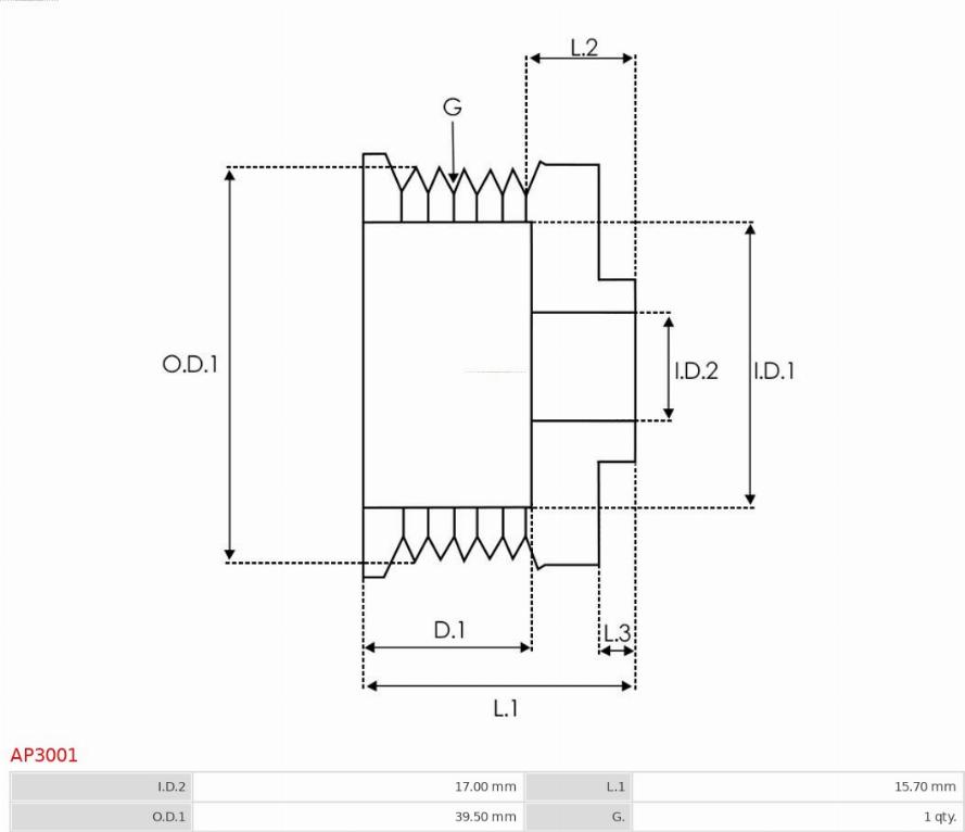 AS-PL AP3001 - Remenica, alternator www.molydon.hr