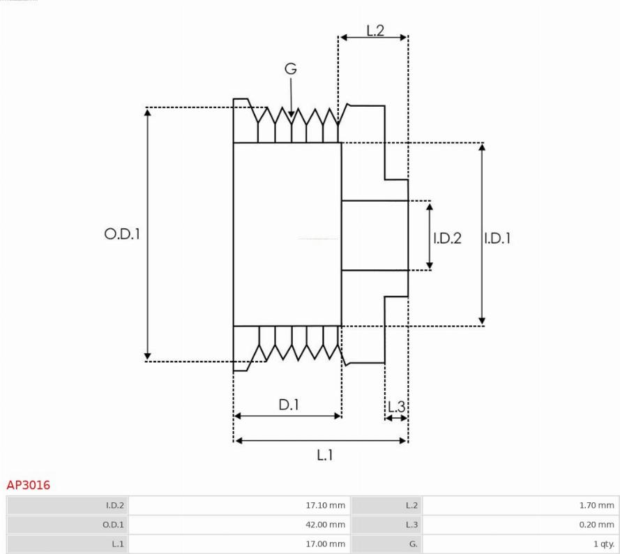 AS-PL AP3016 - Remenica, alternator www.molydon.hr