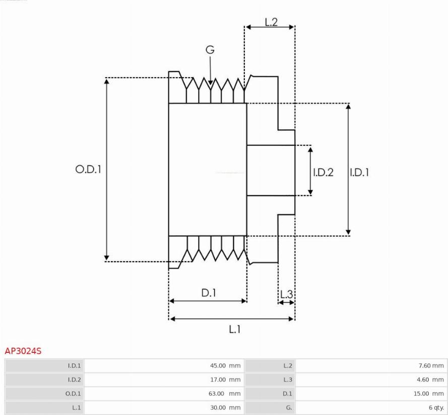 AS-PL AP3024S - Remenica, alternator www.molydon.hr