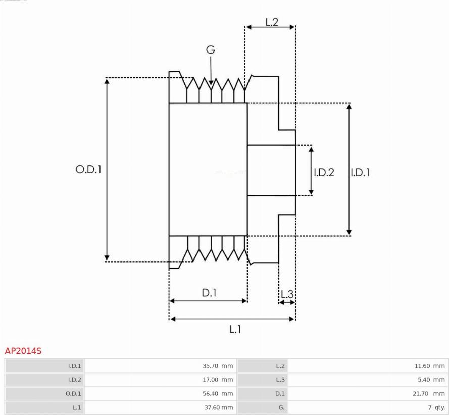 AS-PL AP2014S - Remenica, alternator www.molydon.hr