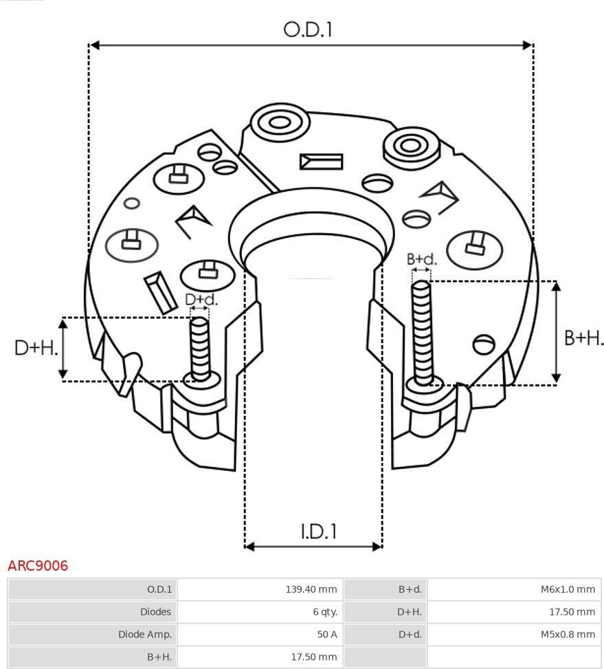 AS-PL ARC9006 - Ispravljac, alternator www.molydon.hr