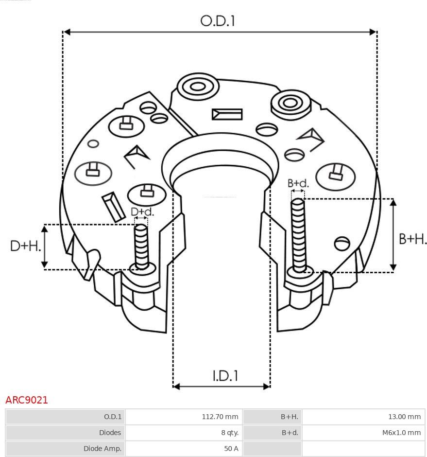 AS-PL ARC9021 - Ispravljac, alternator www.molydon.hr