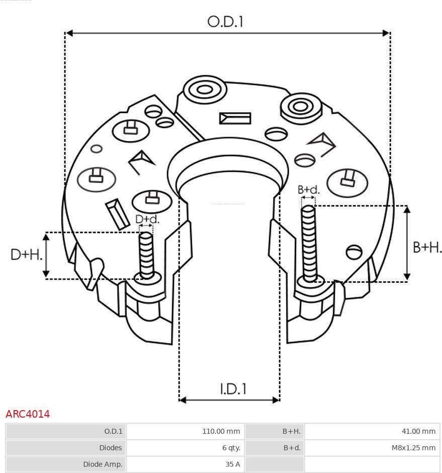 AS-PL ARC4014 - Ispravljac, alternator www.molydon.hr