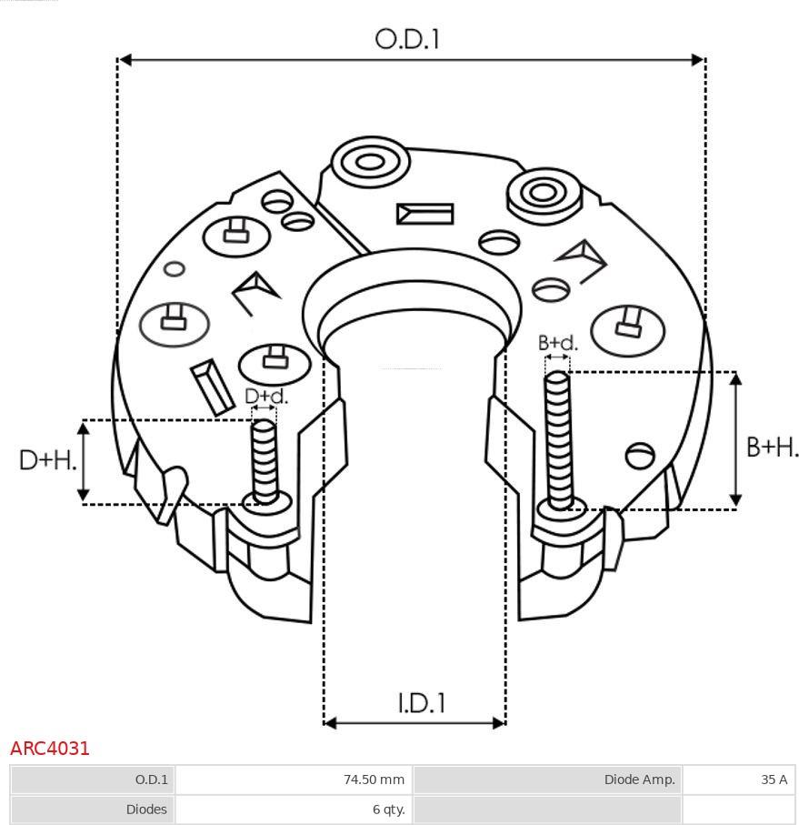 AS-PL ARC4031 - Ispravljac, alternator www.molydon.hr