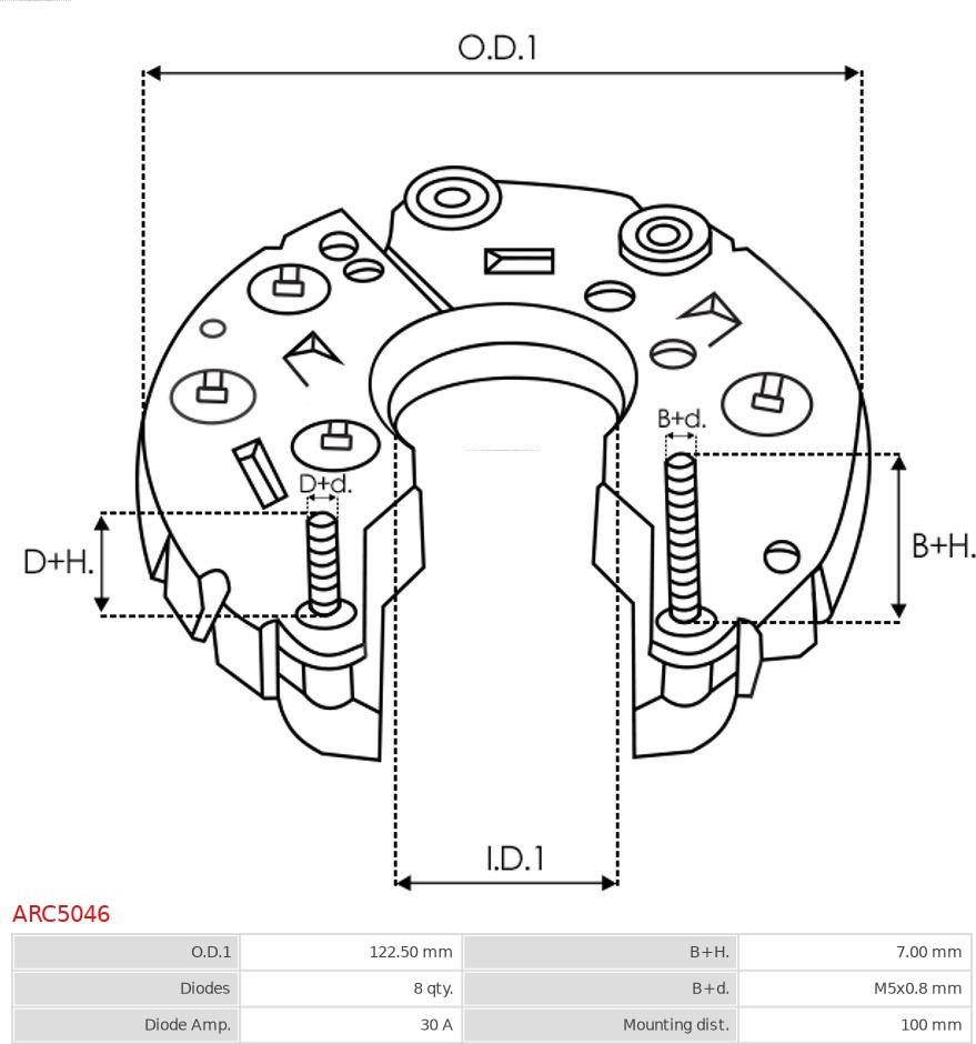 AS-PL ARC5046 - Ispravljac, alternator www.molydon.hr