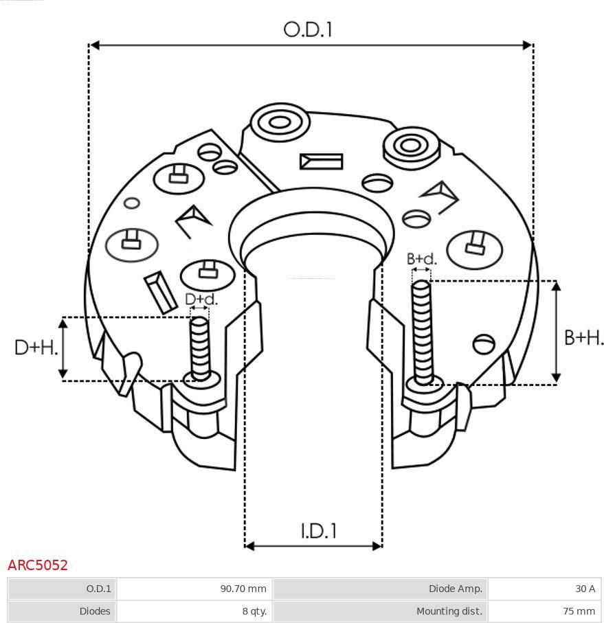 AS-PL ARC5052 - Ispravljac, alternator www.molydon.hr