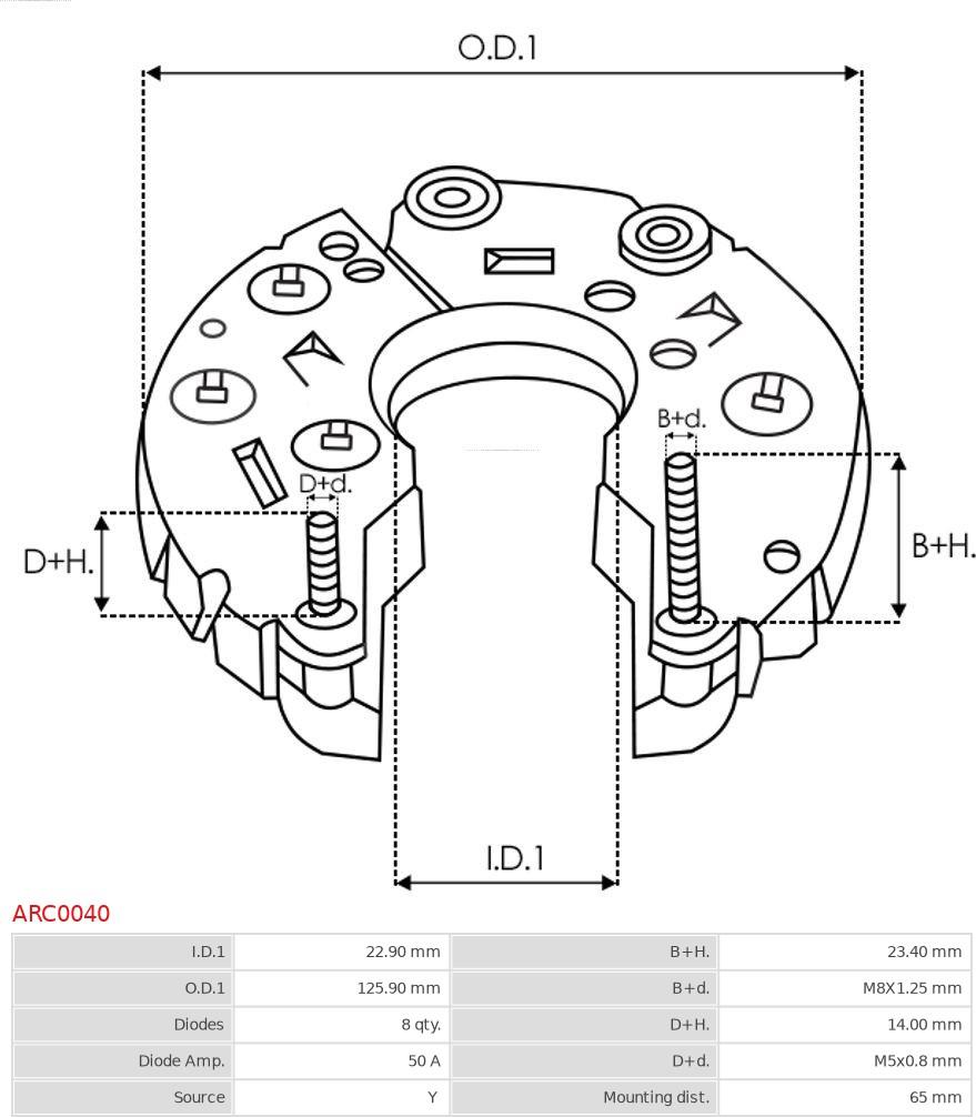 AS-PL ARC0040 - Ispravljac, alternator www.molydon.hr