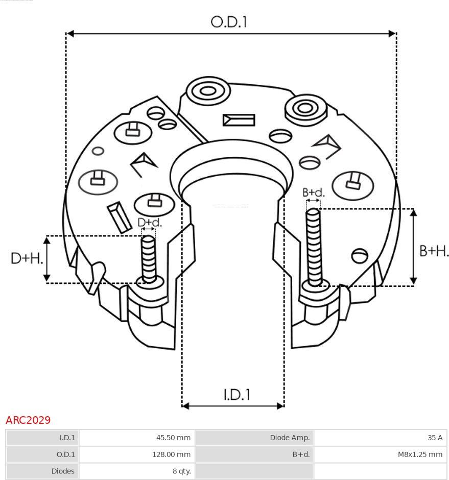 AS-PL ARC2029 - Ispravljac, alternator www.molydon.hr