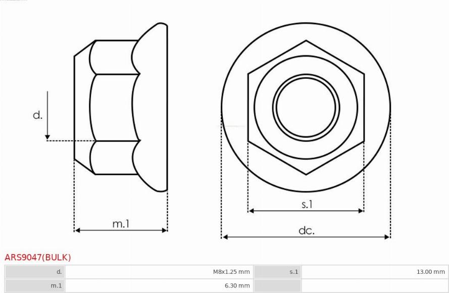 AS-PL ARS9047(BULK) - Set za popravak, alternator www.molydon.hr