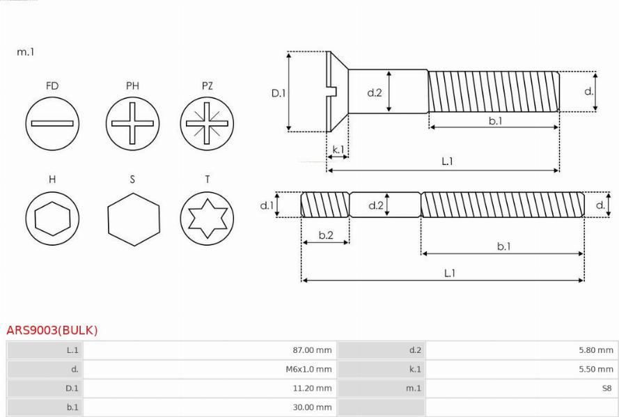 AS-PL ARS9003(BULK) - Set za popravak, alternator www.molydon.hr