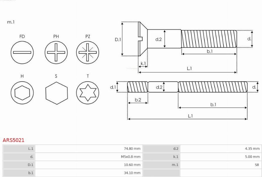 AS-PL ARS5021 - Set za popravak, alternator www.molydon.hr