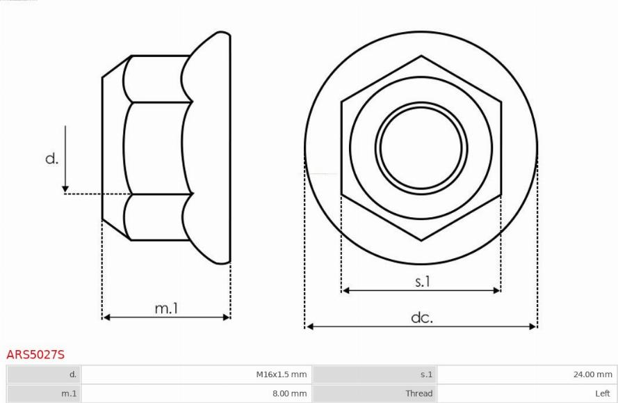 AS-PL ARS5027S - Set za popravak, alternator www.molydon.hr