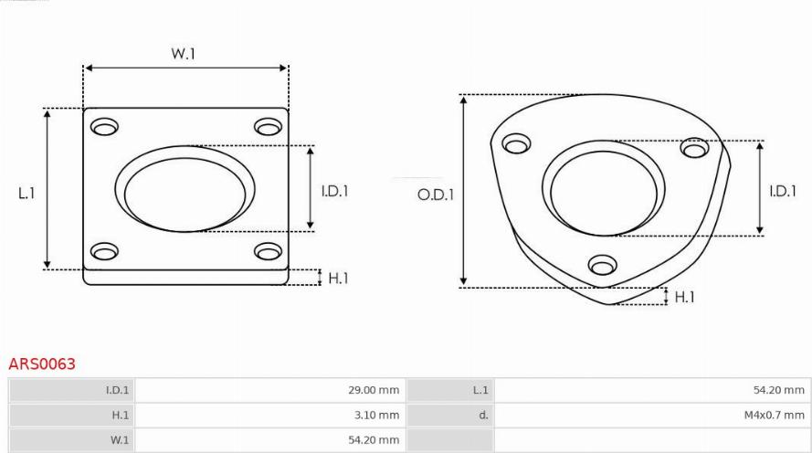 AS-PL ARS0063 - Set za popravak, alternator www.molydon.hr