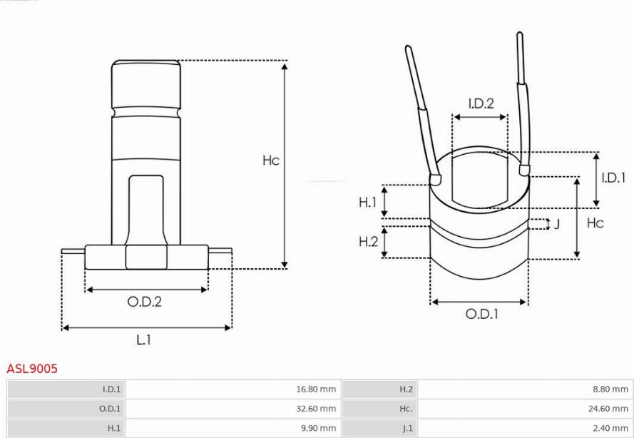 AS-PL ASL9005 - Klizni prsten, alternator www.molydon.hr