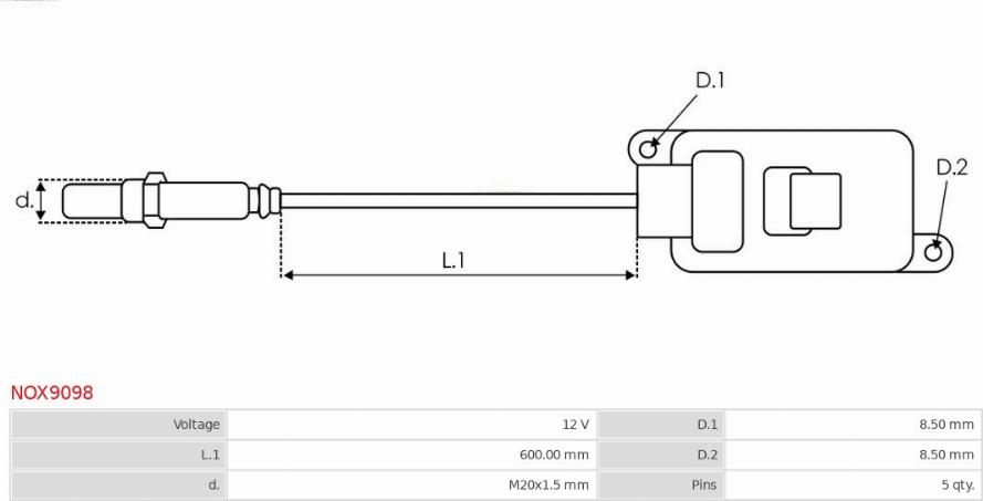 AS-PL NOX9098 - NOx-senzor, NOx-katalizator www.molydon.hr