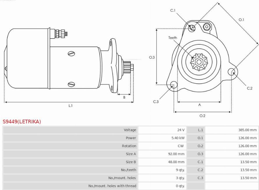 AS-PL S9449(LETRIKA) - Starter www.molydon.hr