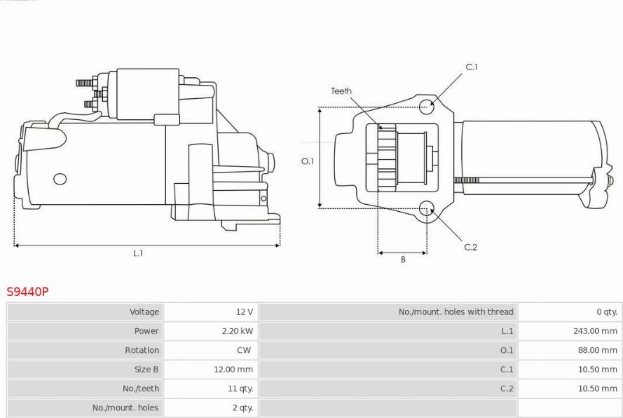 AS-PL S9440P - Starter www.molydon.hr