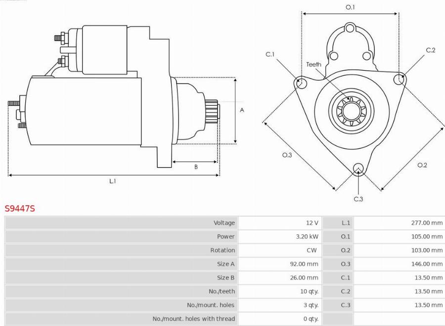 AS-PL S9447S - Starter www.molydon.hr