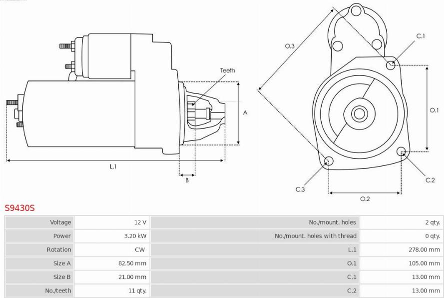 AS-PL S9430S - Starter www.molydon.hr