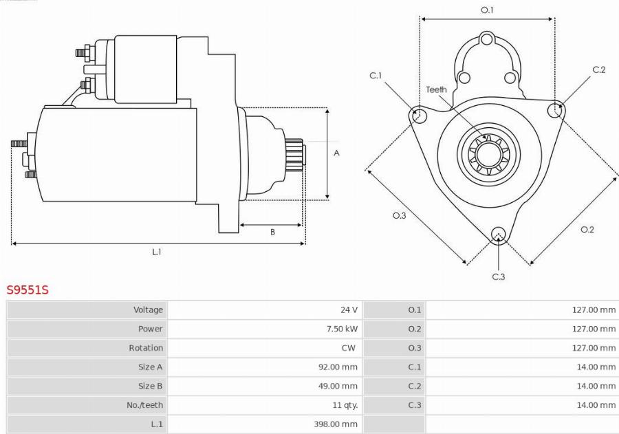 AS-PL S9551S - Starter www.molydon.hr