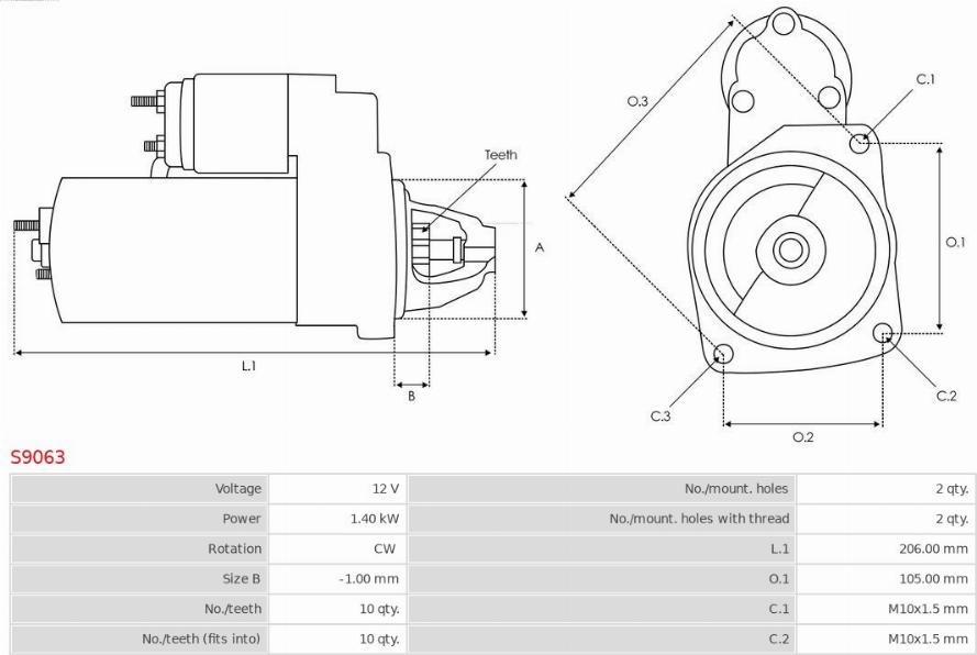 AS-PL S9063 - Starter www.molydon.hr