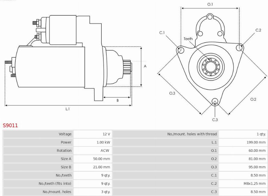 AS-PL S9011 - Starter www.molydon.hr