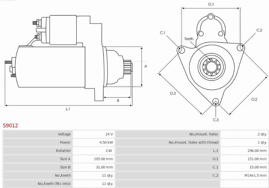 AS-PL S9012 - Starter www.molydon.hr