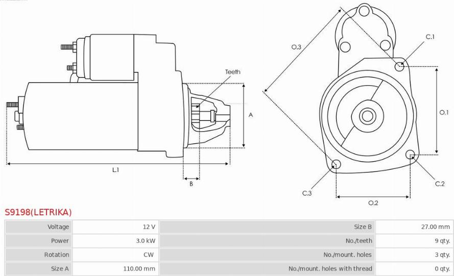 AS-PL S9198(LETRIKA) - Starter www.molydon.hr