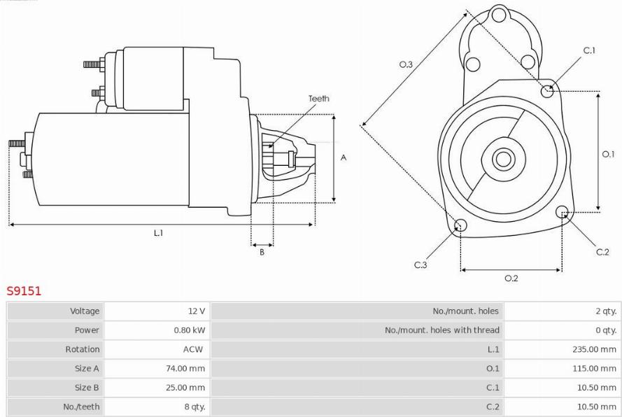 AS-PL S9151 - Starter www.molydon.hr