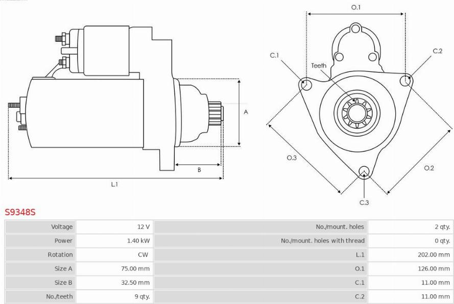 AS-PL S9348S - Starter www.molydon.hr