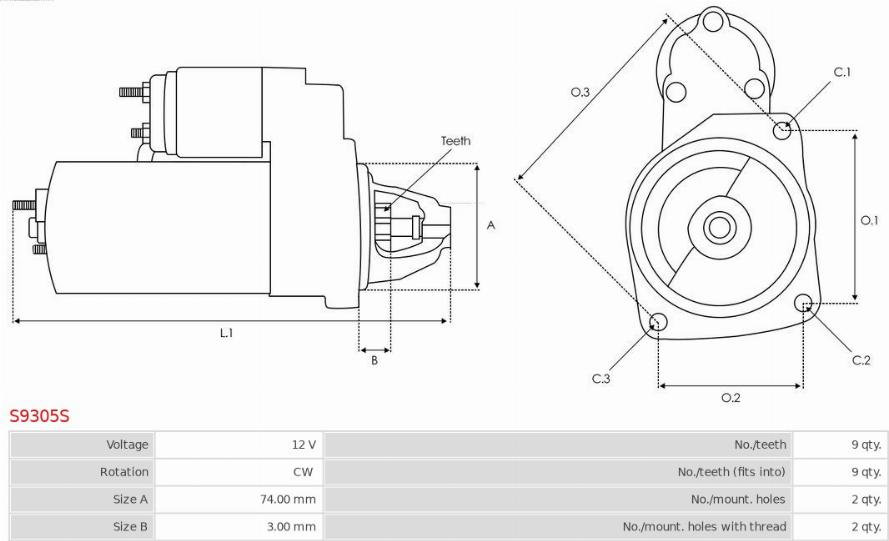 AS-PL S9305S - Starter www.molydon.hr