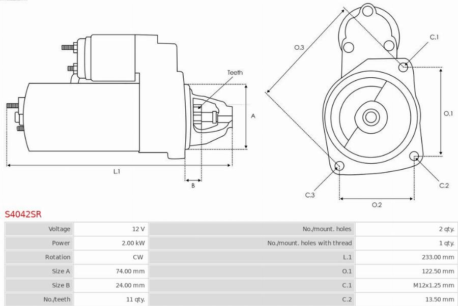 AS-PL S4042SR - Starter www.molydon.hr