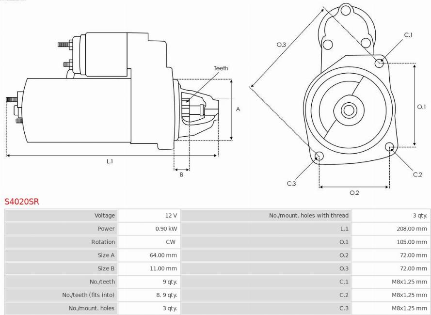 AS-PL S4020SR - Starter www.molydon.hr