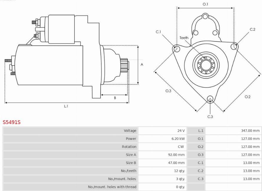 AS-PL S5491S - Starter www.molydon.hr