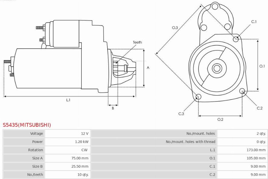 AS-PL S5435(MITSUBISHI) - Starter www.molydon.hr