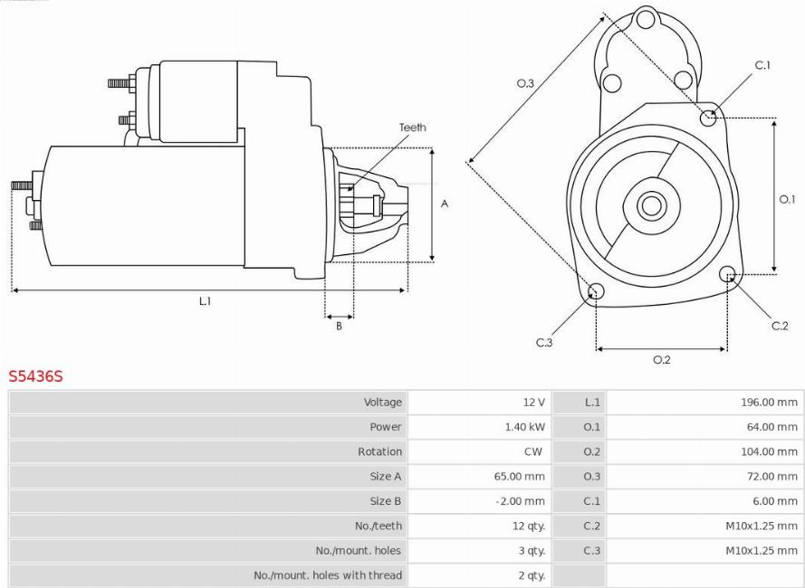 AS-PL S5436S - Starter www.molydon.hr