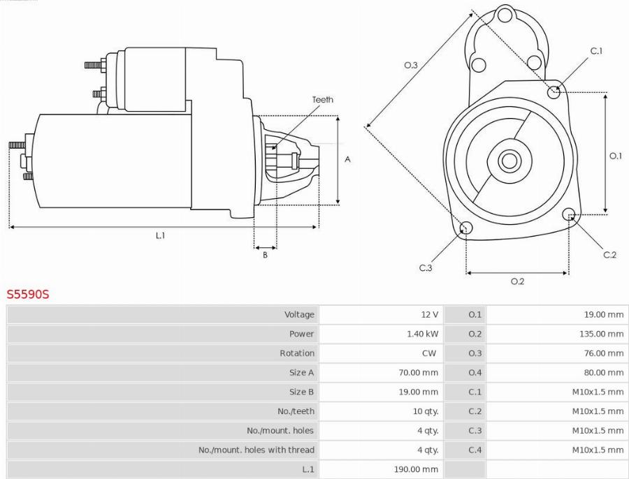 AS-PL S5590S - Starter www.molydon.hr