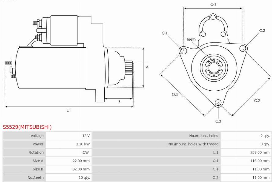 AS-PL S5529(MITSUBISHI) - Starter www.molydon.hr