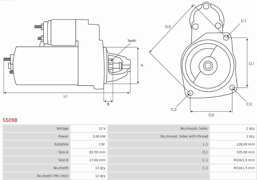 AS-PL S5098 - Starter www.molydon.hr